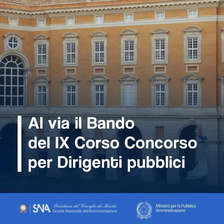 Al via il IX corso-concorso SNA per selezionare e formare 294 dirigenti di seconda fascia. Entro l’anno in Gazzetta Ufficiale il bando per l’ammissione di 352 allievi