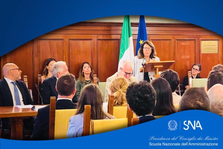 Il Ministro Zangrillo e la Presidente Severino salutano gli allievi del 10° Corso-concorso di formazione dirigenziale SNA