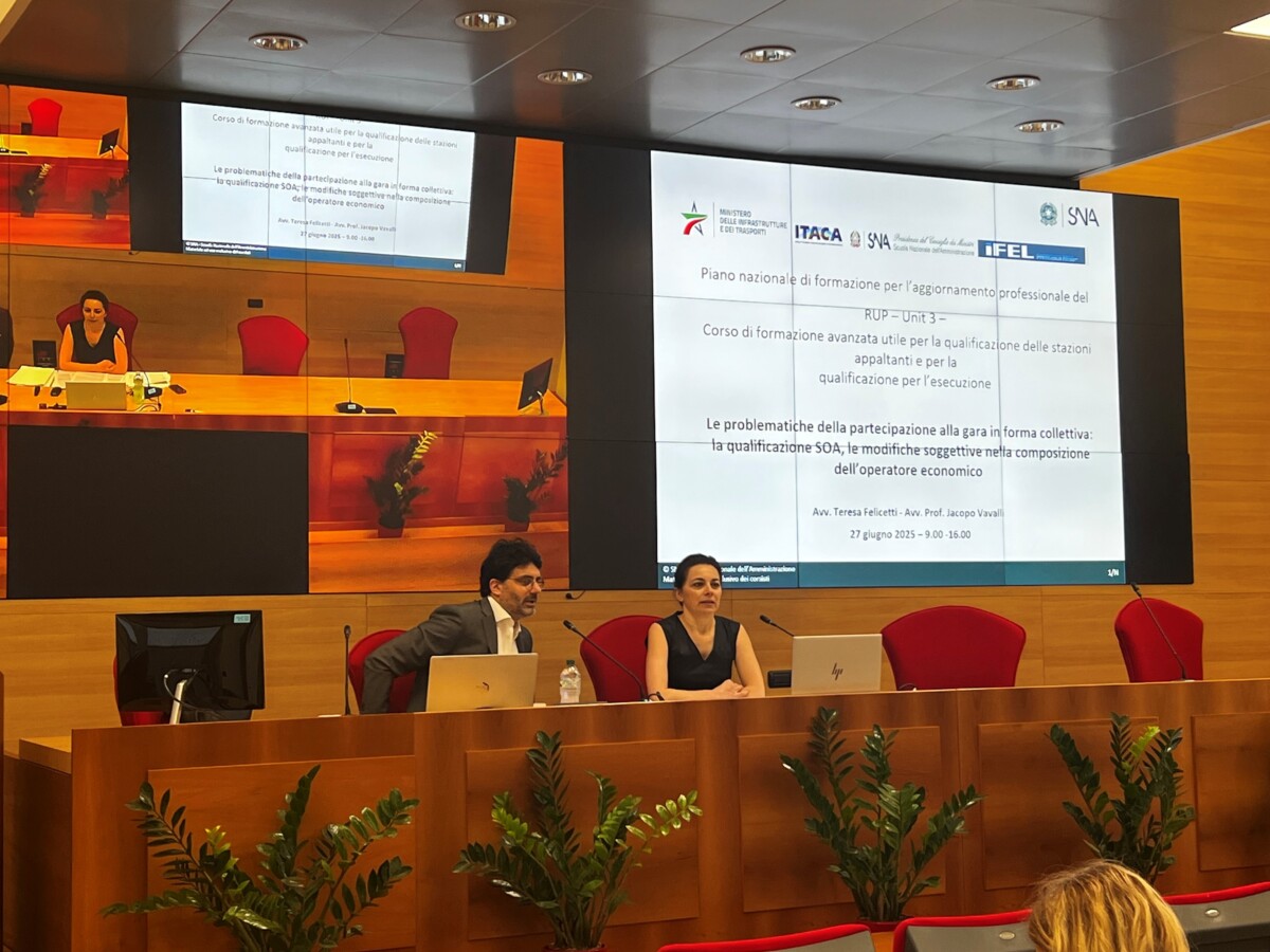Stazioni appaltanti, concluso il corso avanzato per l’aggiornamento professionale del RUP