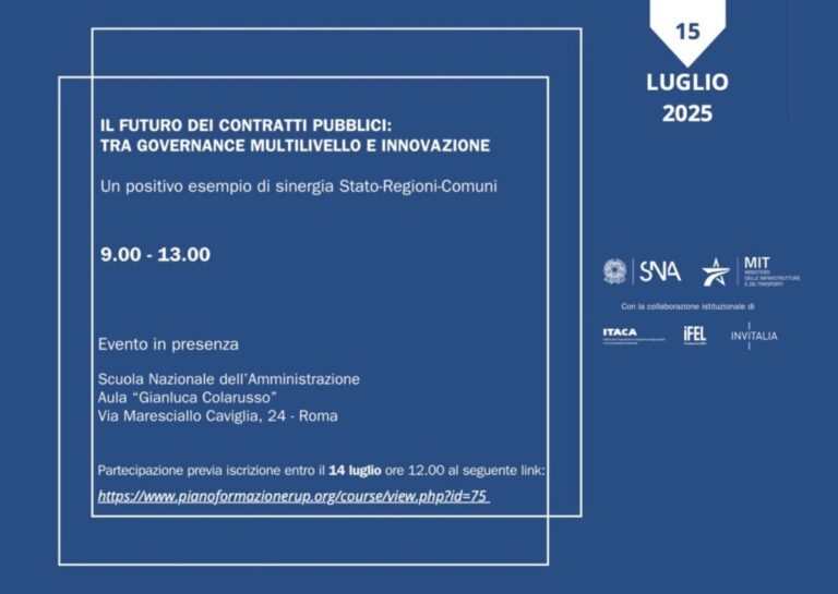 Il futuro dei contratti pubblici, governance multilivello e innovazione grazie al PNRR