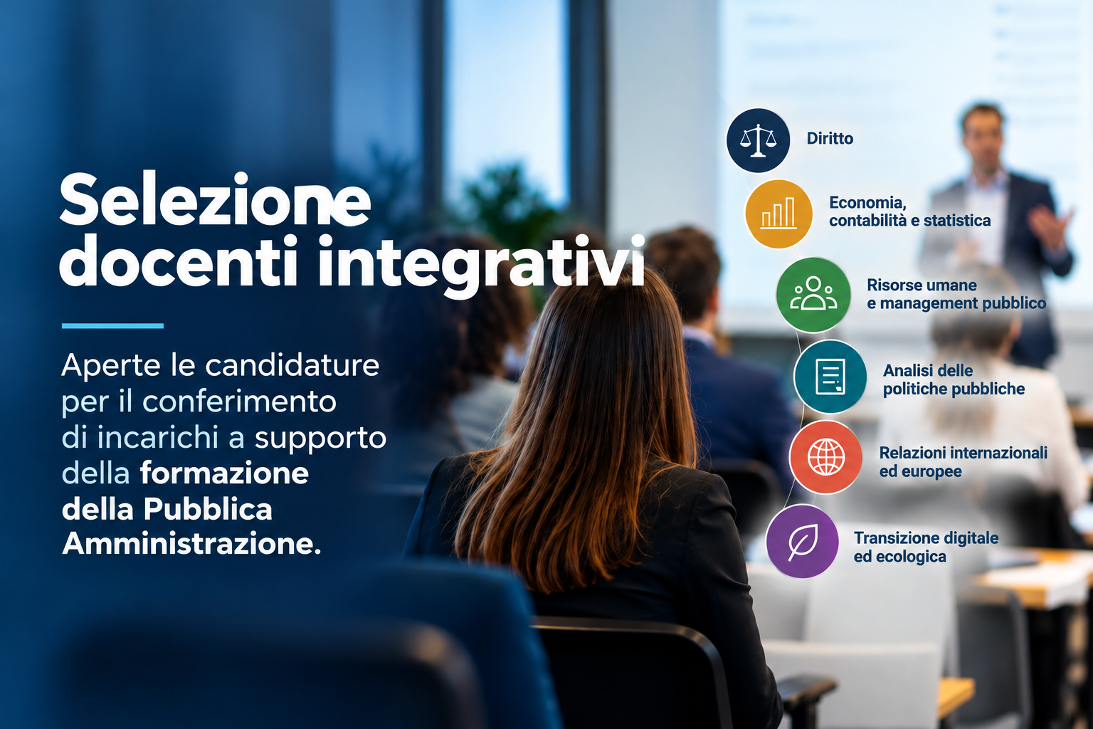 La SNA seleziona nuovi docenti integrativi: aperte le candidature in sei aree disciplinari